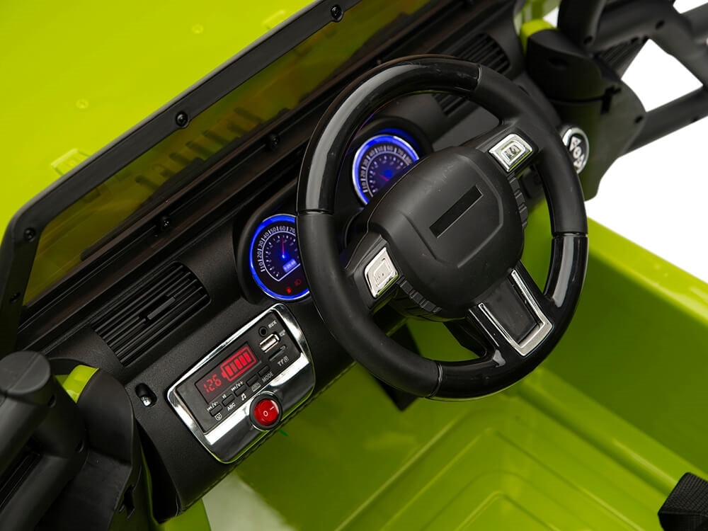 12V Kids Battery Operated Ride On Truck with EVA Wheels and Remote Control - Green