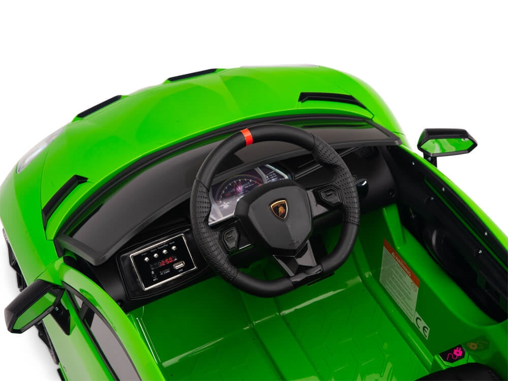 12V Lamborghini Aventador SVJ Kids Ride On Sports Car with Remote - Green