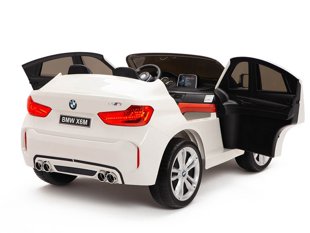 Two Seat BMW X6M Kids 12V Ride On Car with Remote - White