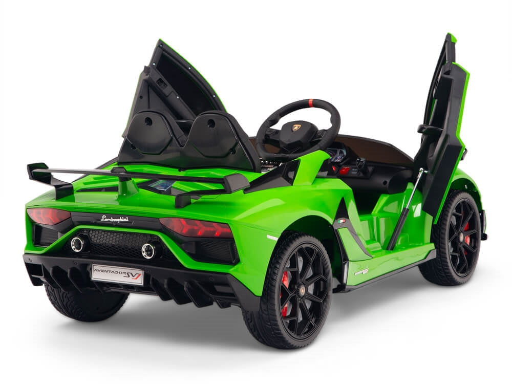 12V Lamborghini Aventador SVJ Kids Ride On Sports Car with Remote - Green