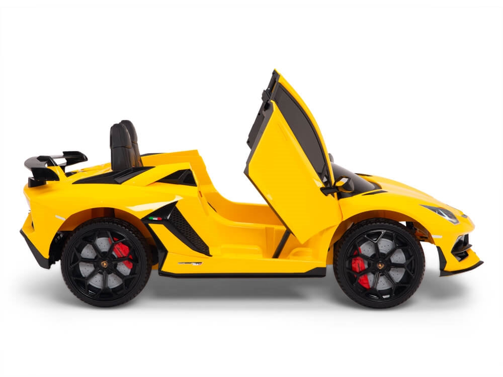 12V Lamborghini Aventador SVJ Kids Ride On Sports Car with Remote - Yellow