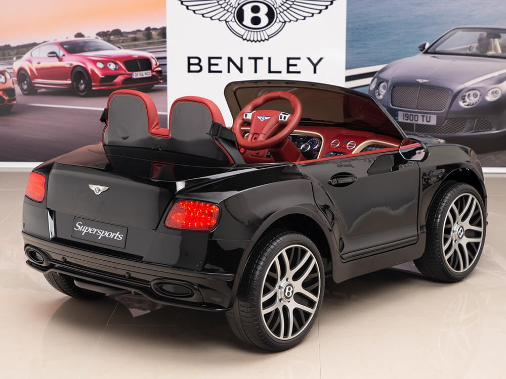 12V Bentley Continental Supersports Kids Battery Operated Ride On Car with Remote - Black