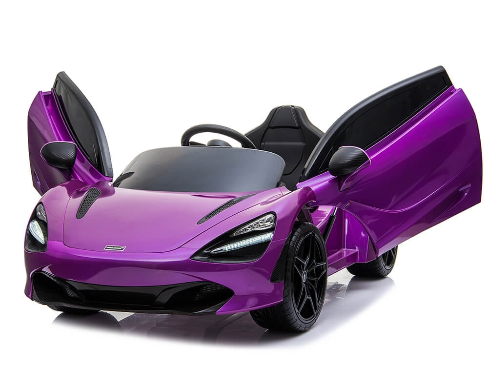 McLaren 720S 12V Kids Electric Ride On Car w/ Remote Control - Painted Purple