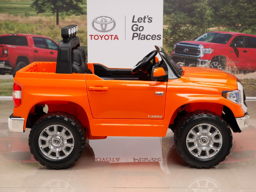 12V Kids Battery Powered Remote Control SPECIAL EDITION Toyota Tundra Ride On Truck - Orange