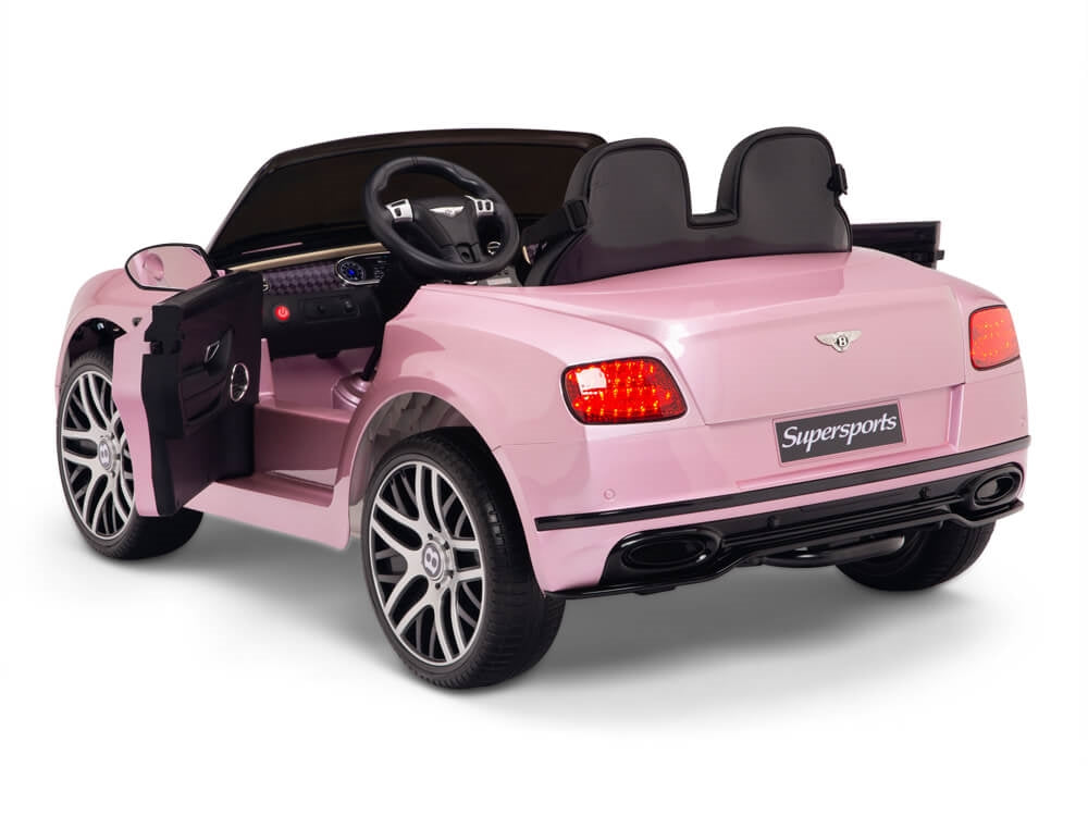 12V Bentley Continental Supersports Kids Battery Operated Ride On Car with Remote - Pink