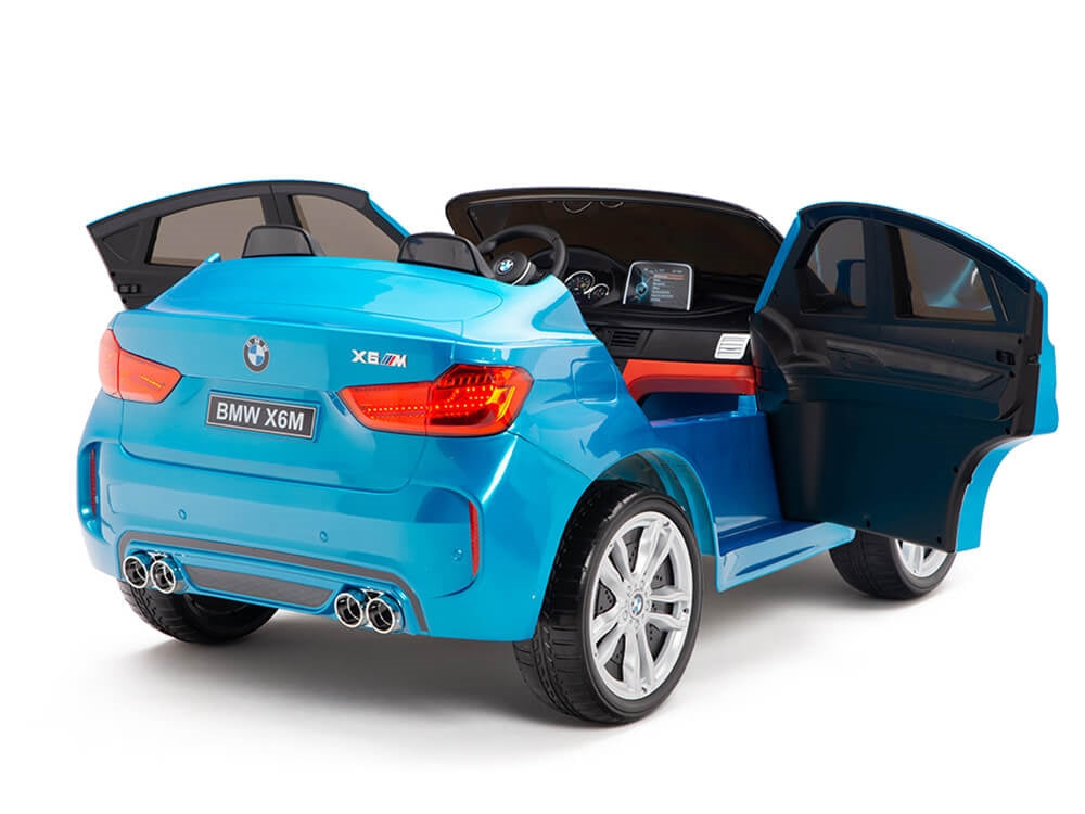 Two Seat BMW X6M Kids 12V Ride On Car with Remote - Blue