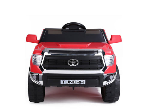 12V Kids Battery Powered Mini Toyota Tundra Ride-On Truck with Remote Control - Red