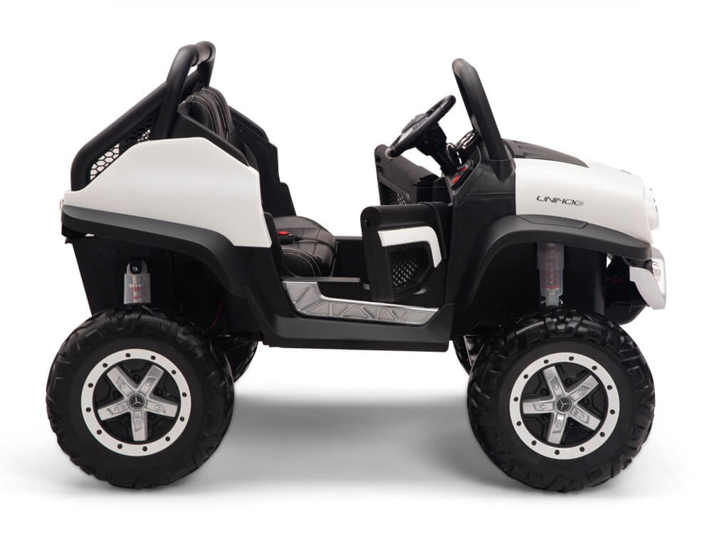 24V Mercedes Benz UNIMOG Kids Ride On UTV with Remote - White