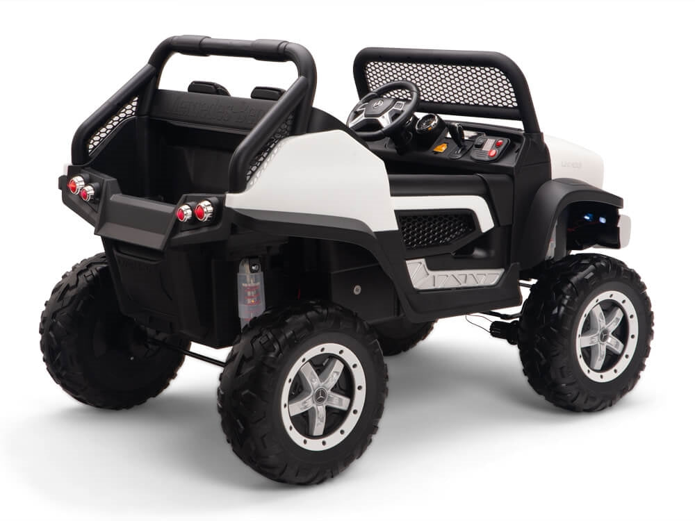 24V Mercedes Benz UNIMOG Kids Ride On UTV with Remote - White