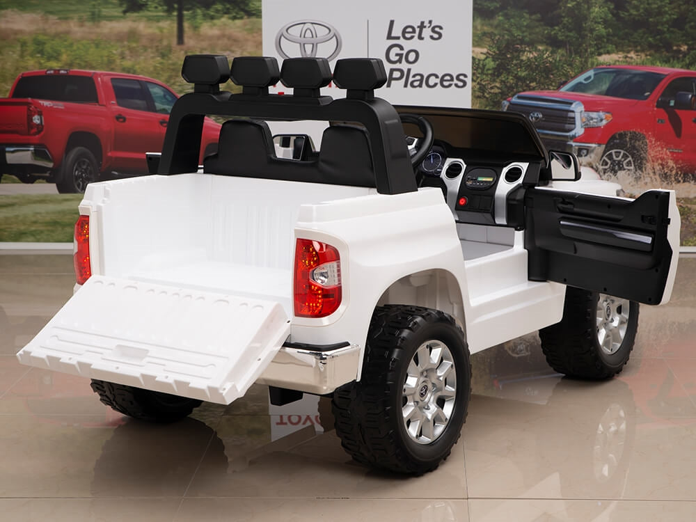 12V Kids Battery Powered Remote Control SPECIAL EDITION Toyota Tundra Ride On Truck - White