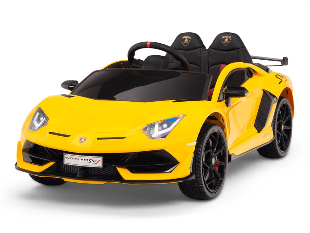 12V Lamborghini Aventador SVJ Kids Ride On Sports Car with Remote - Yellow