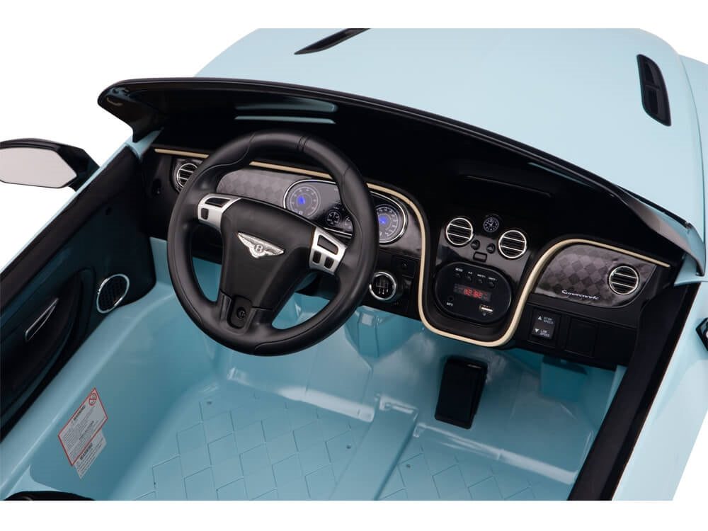 12V Bentley Continental Supersports Kids Electric Ride On Car with Remote - Blue