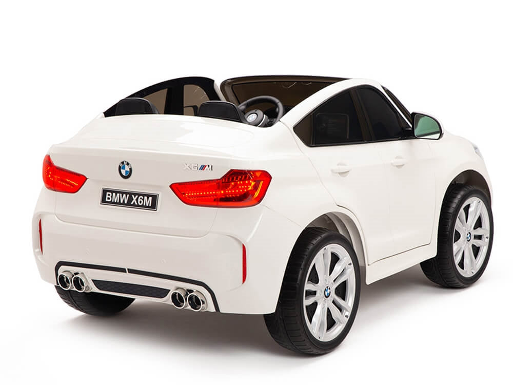 Two Seat BMW X6M Kids 12V Ride On Car with Remote - White