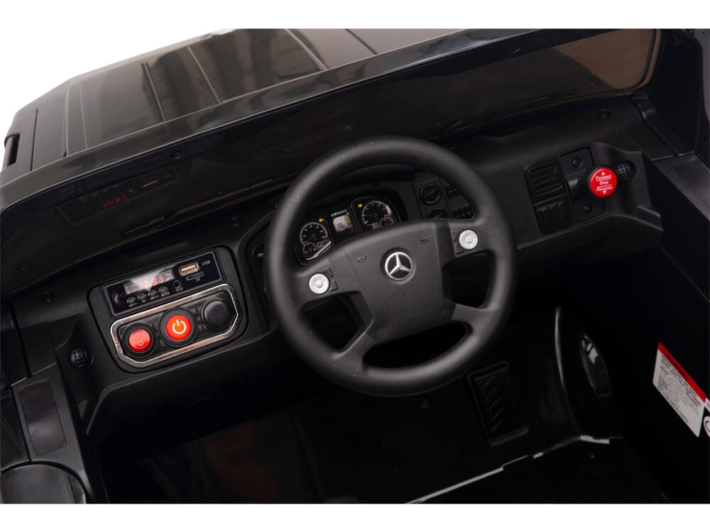 12V Mercedes-Benz Zetros Kids Electric Ride On Truck with Remote Control - Black