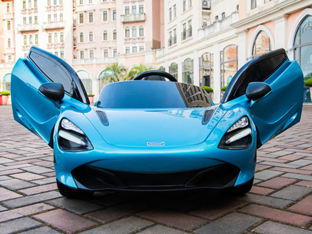 McLaren 720S 12V Kids Electric Ride On Car w/ Remote Control - Painted Blue