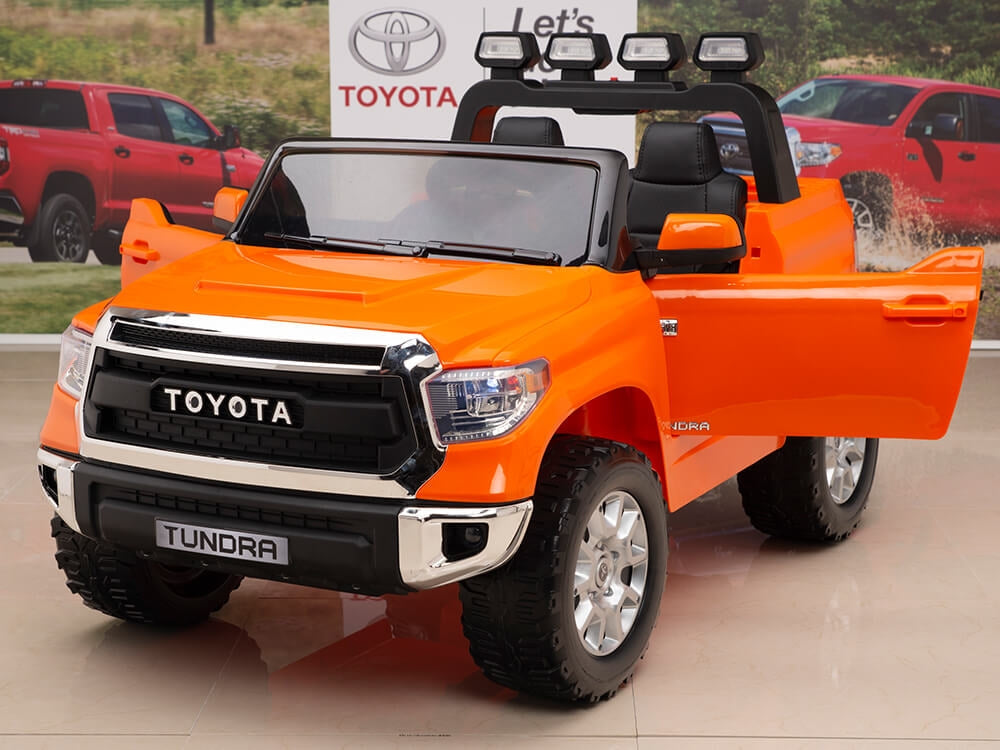 12V Kids Battery Powered Remote Control SPECIAL EDITION Toyota Tundra Ride On Truck - Orange