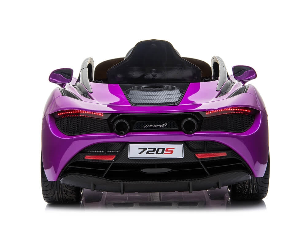 McLaren 720S 12V Kids Electric Ride On Car w/ Remote Control - Painted Purple