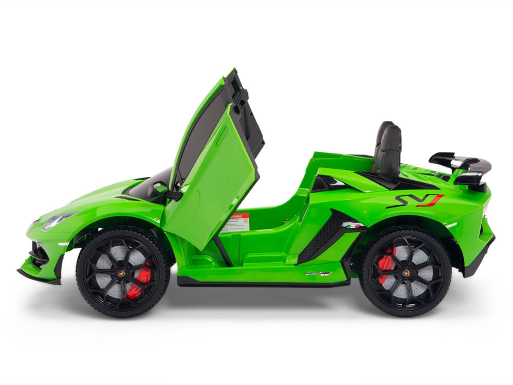 12V Lamborghini Aventador SVJ Kids Ride On Sports Car with Remote - Green