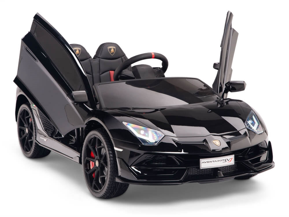 12V Lamborghini Aventador SVJ Kids Ride On Sports Car with Remote - Painted Black