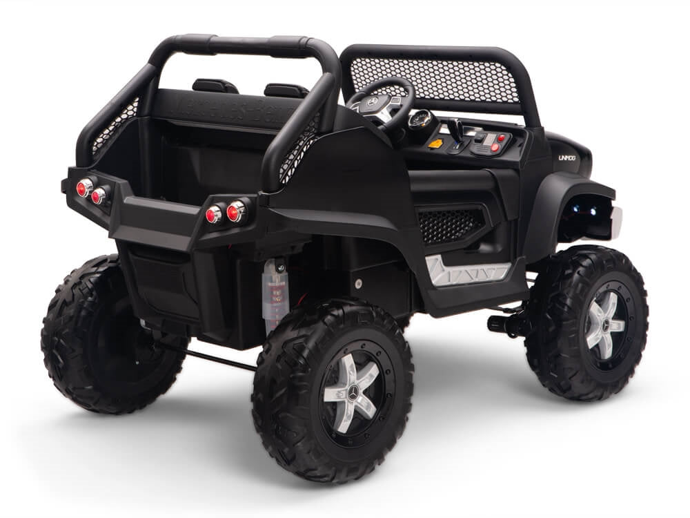 24V Mercedes Benz UNIMOG Kids Ride On UTV with Remote - Black