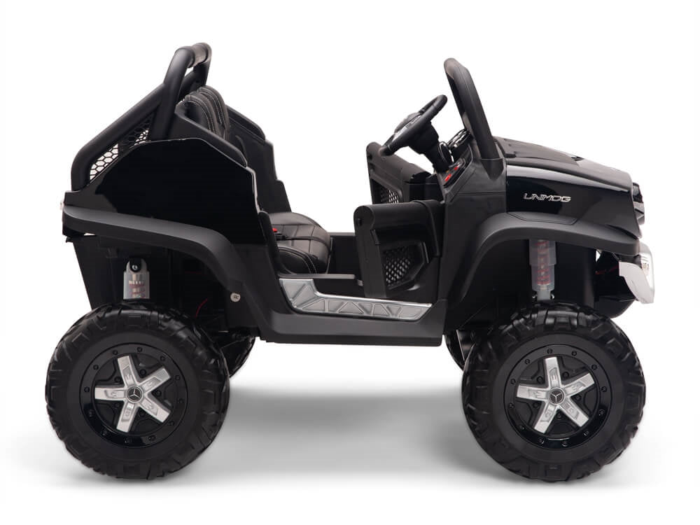 24V Mercedes Benz UNIMOG Kids Ride On UTV with Remote - Black