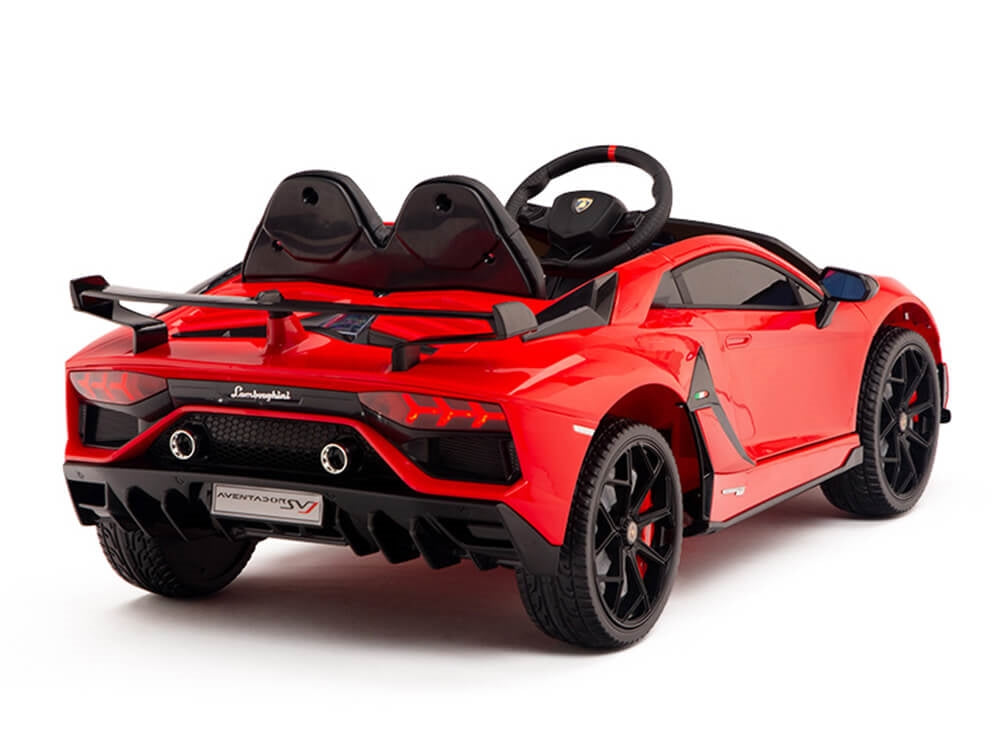 12V Lamborghini Aventador SVJ Kids Ride On Sports Car with Remote - Red