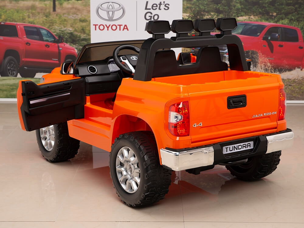 12V Kids Battery Powered Remote Control SPECIAL EDITION Toyota Tundra Ride On Truck - Orange
