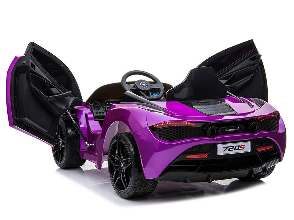 McLaren 720S 12V Kids Electric Ride On Car w/ Remote Control - Painted Purple