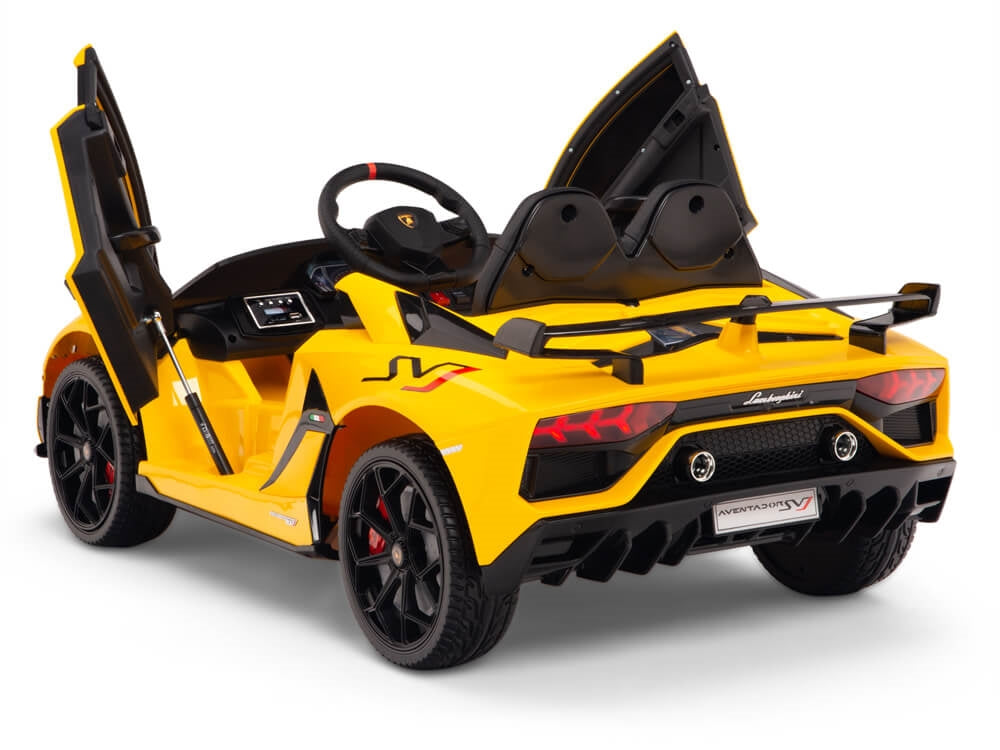 12V Lamborghini Aventador SVJ Kids Ride On Sports Car with Remote - Yellow