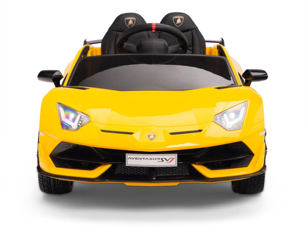 12V Lamborghini Aventador SVJ Kids Ride On Sports Car with Remote - Yellow