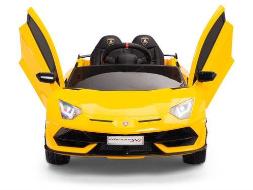 12V Lamborghini Aventador SVJ Kids Ride On Sports Car with Remote - Yellow