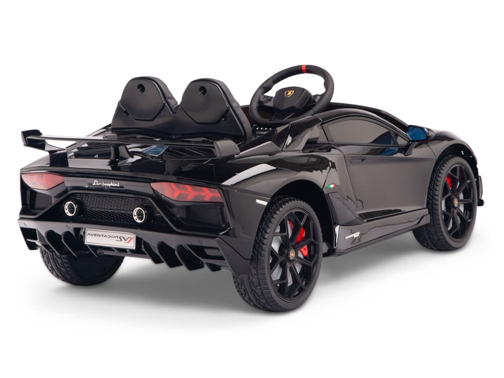 12V Lamborghini Aventador SVJ Kids Ride On Sports Car with Remote - Painted Black