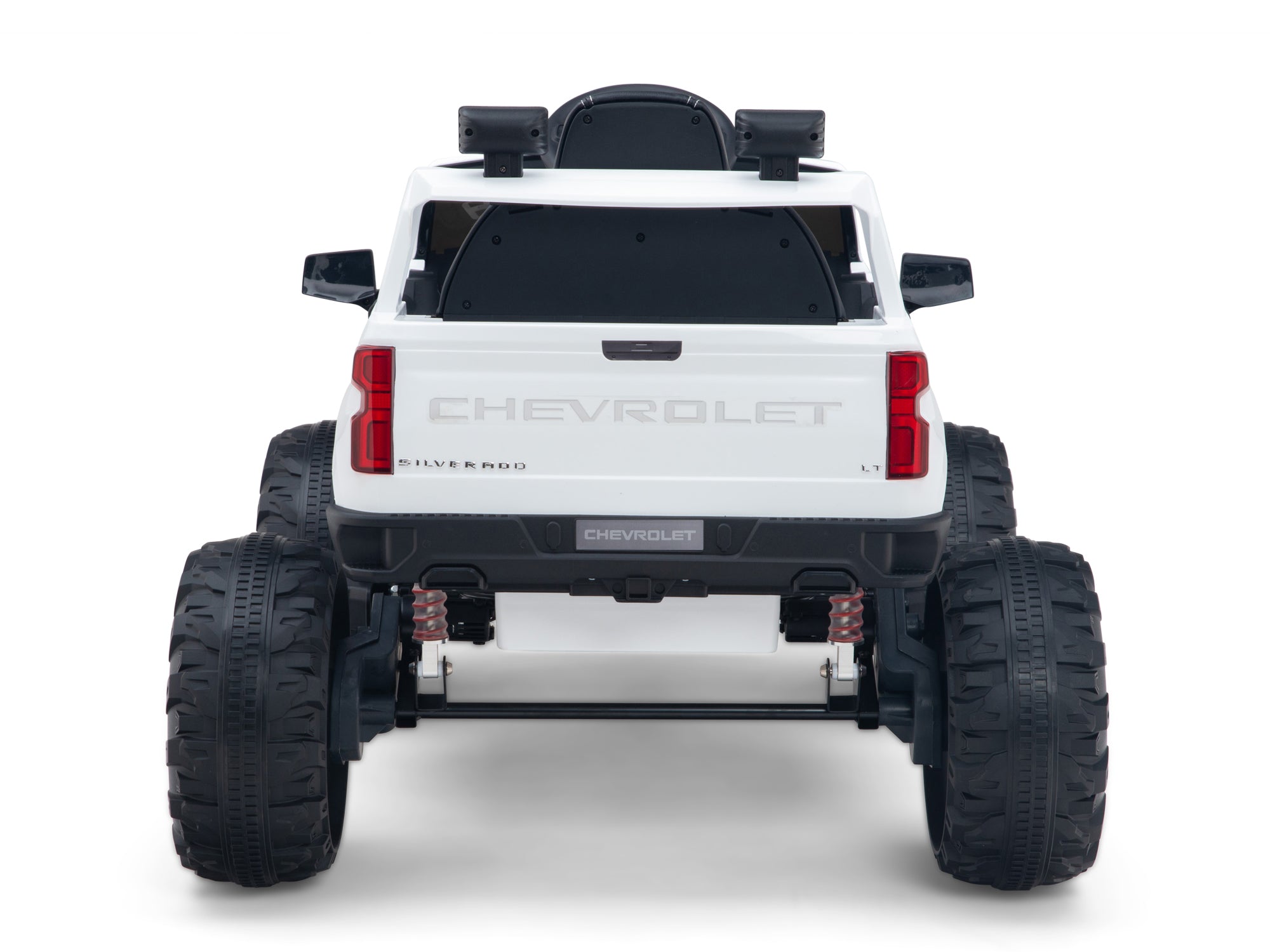 24V Chevrolet Silverado Lifted Ride On Truck with Remote Control – White