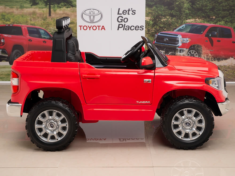 12V Kids Battery Powered Remote Control SPECIAL EDITION Toyota Tundra Ride On Truck - Red