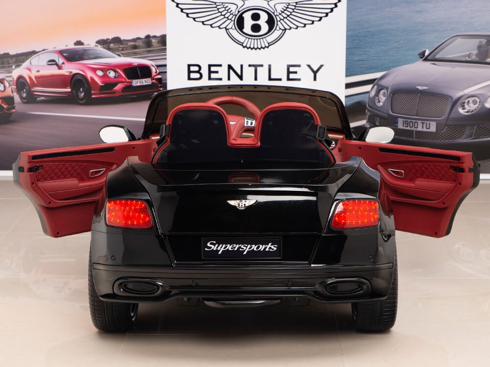 12V Bentley Continental Supersports Kids Battery Operated Ride On Car with Remote - Black