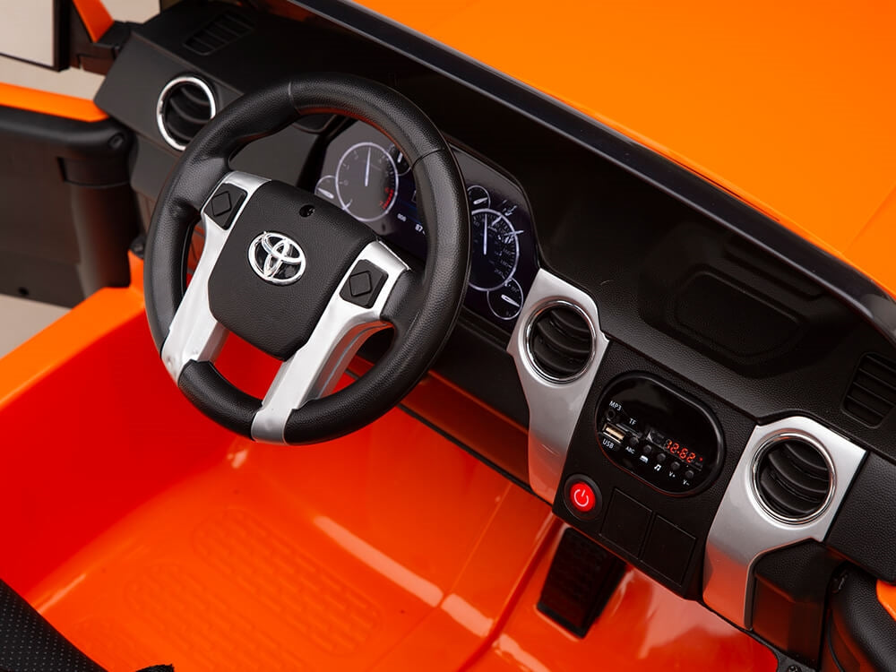 12V Kids Battery Powered Remote Control SPECIAL EDITION Toyota Tundra Ride On Truck - Orange
