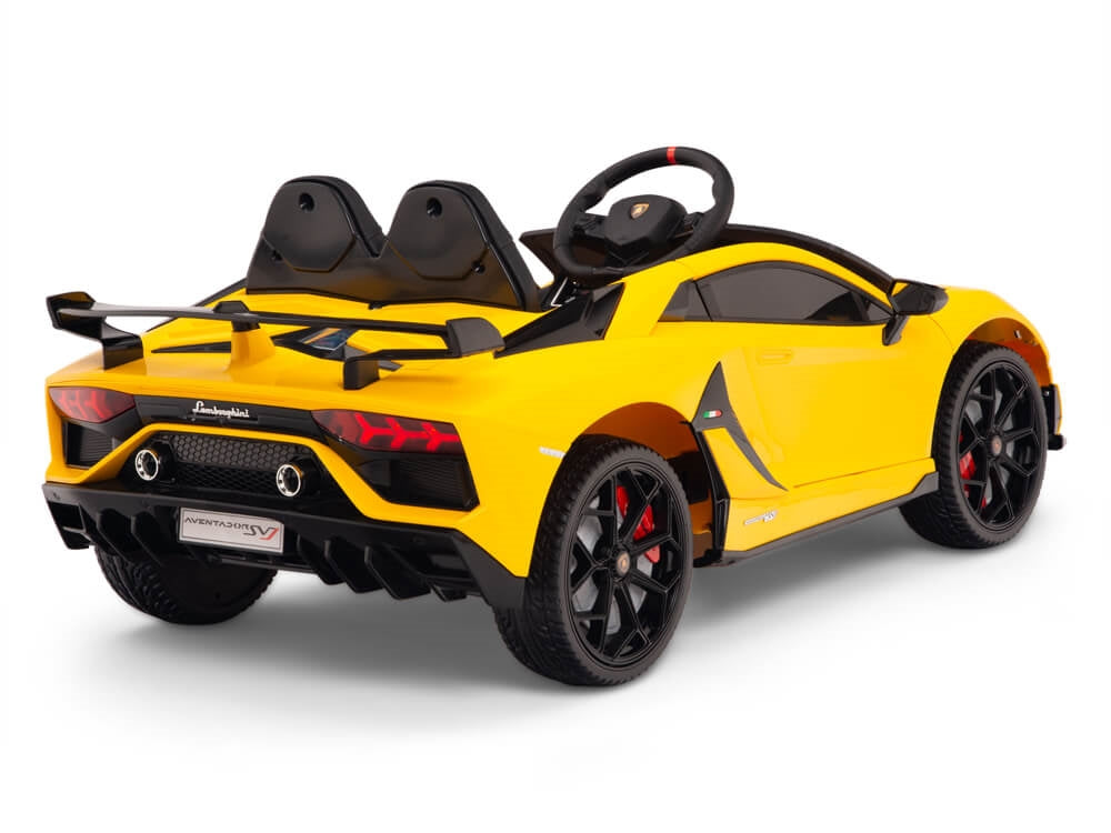 12V Lamborghini Aventador SVJ Kids Ride On Sports Car with Remote - Yellow