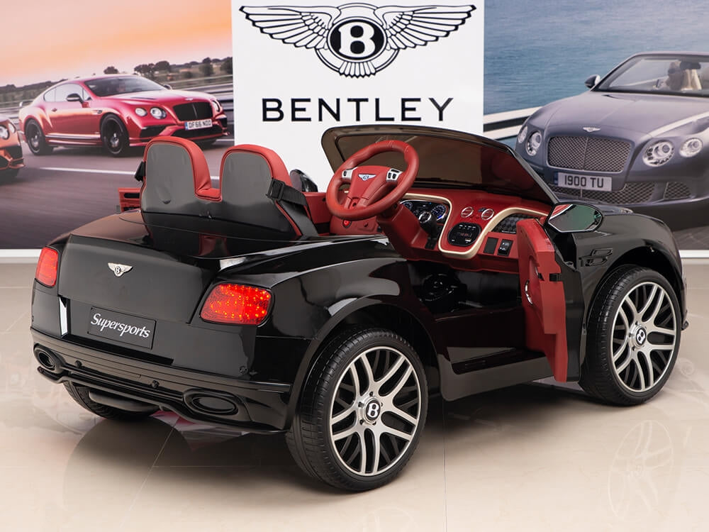 12V Bentley Continental Supersports Kids Battery Operated Ride On Car with Remote - Black