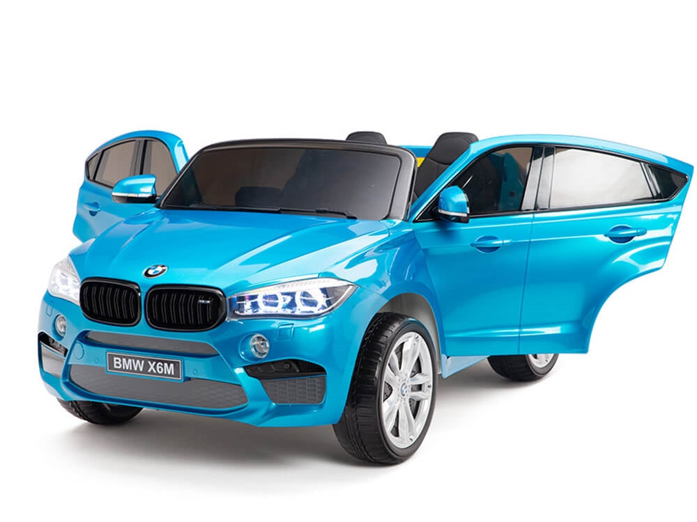 Two Seat BMW X6M Kids 12V Ride On Car with Remote - Blue
