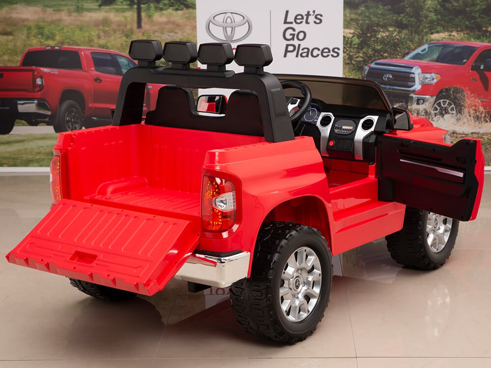 12V Kids Battery Powered Remote Control SPECIAL EDITION Toyota Tundra Ride On Truck - Red