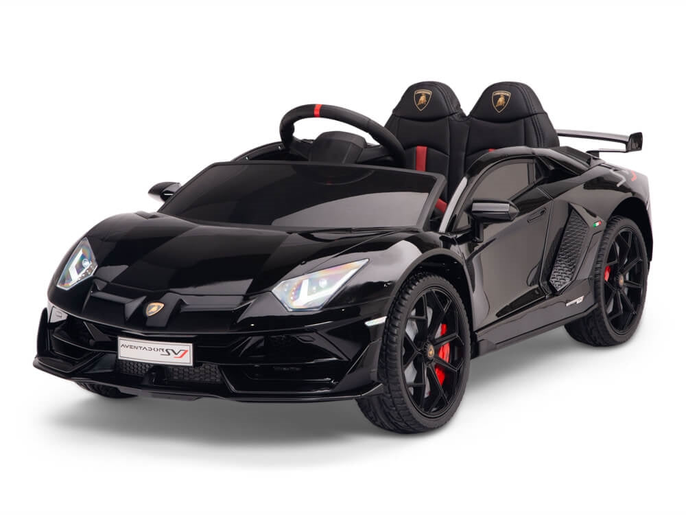 12V Lamborghini Aventador SVJ Kids Ride On Sports Car with Remote - Painted Black
