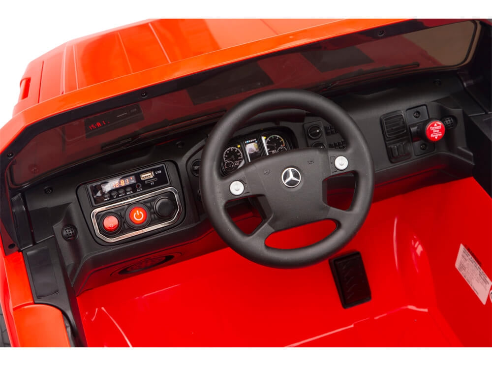 12V Mercedes-Benz Zetros Kids Electric Ride On Truck with Remote Control - Red