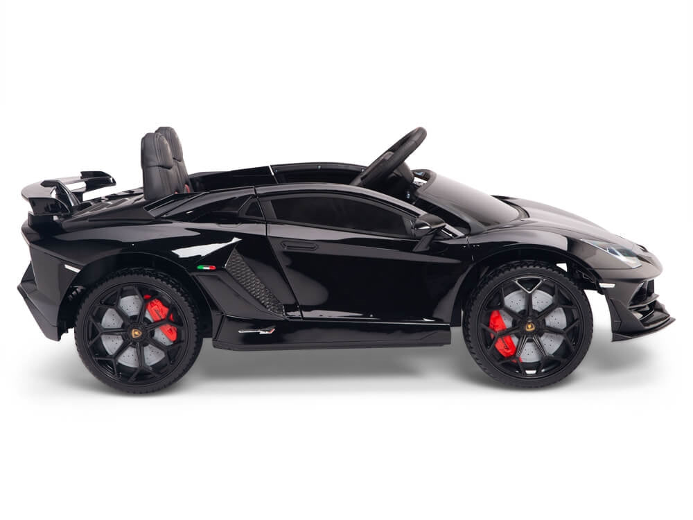 12V Lamborghini Aventador SVJ Kids Ride On Sports Car with Remote - Painted Black