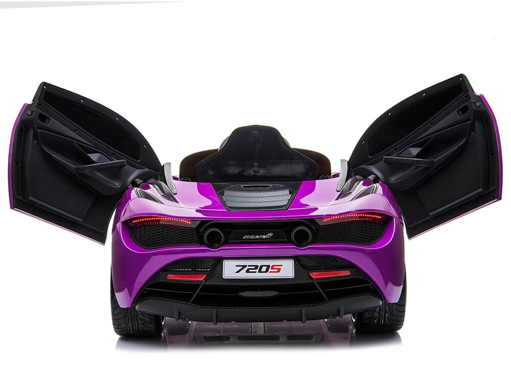 McLaren 720S 12V Kids Electric Ride On Car w/ Remote Control - Painted Purple
