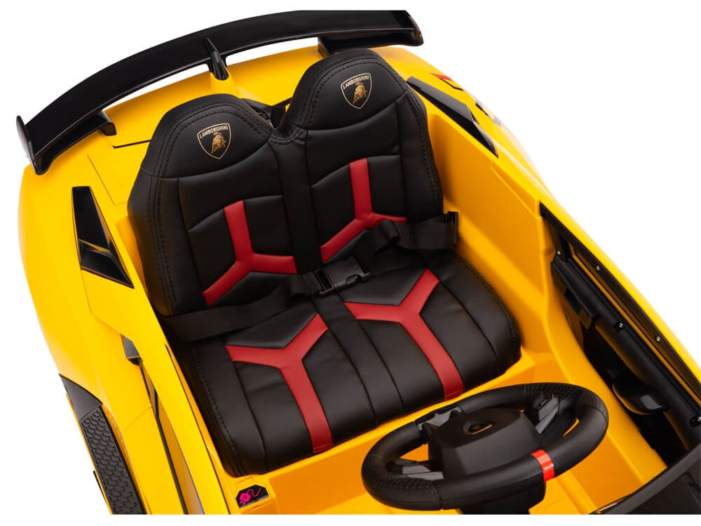 12V Lamborghini Aventador SVJ Kids Ride On Sports Car with Remote - Yellow