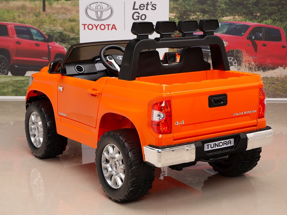 12V Kids Battery Powered Remote Control SPECIAL EDITION Toyota Tundra Ride On Truck - Orange