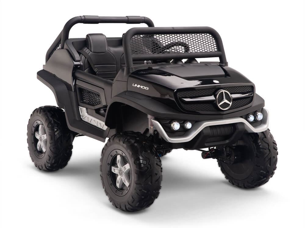 24V Mercedes Benz UNIMOG Kids Ride On UTV with Remote - Black