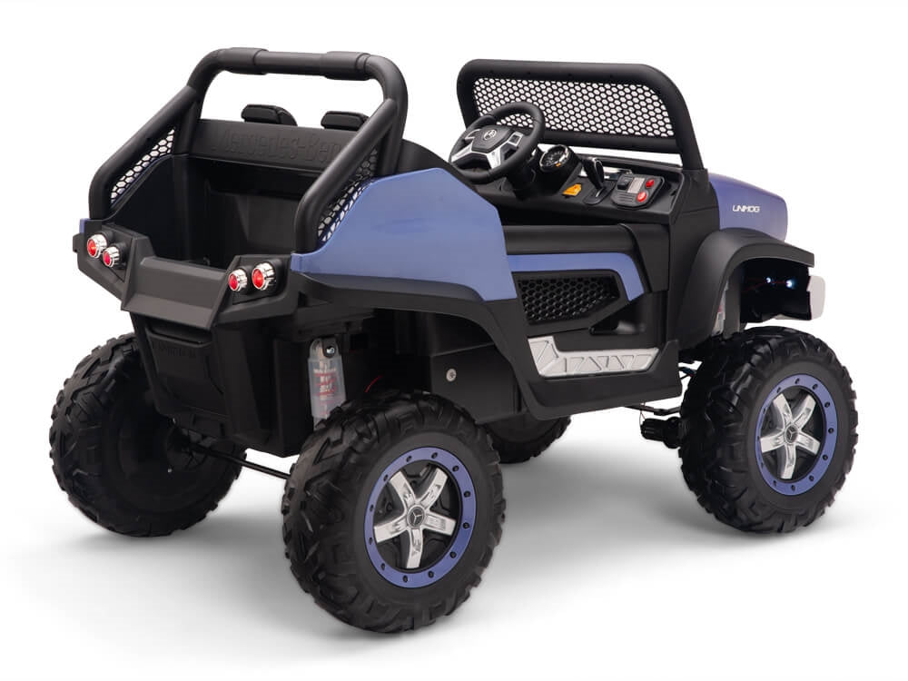 24V Mercedes Benz UNIMOG Kids Ride On UTV with Remote - Blue
