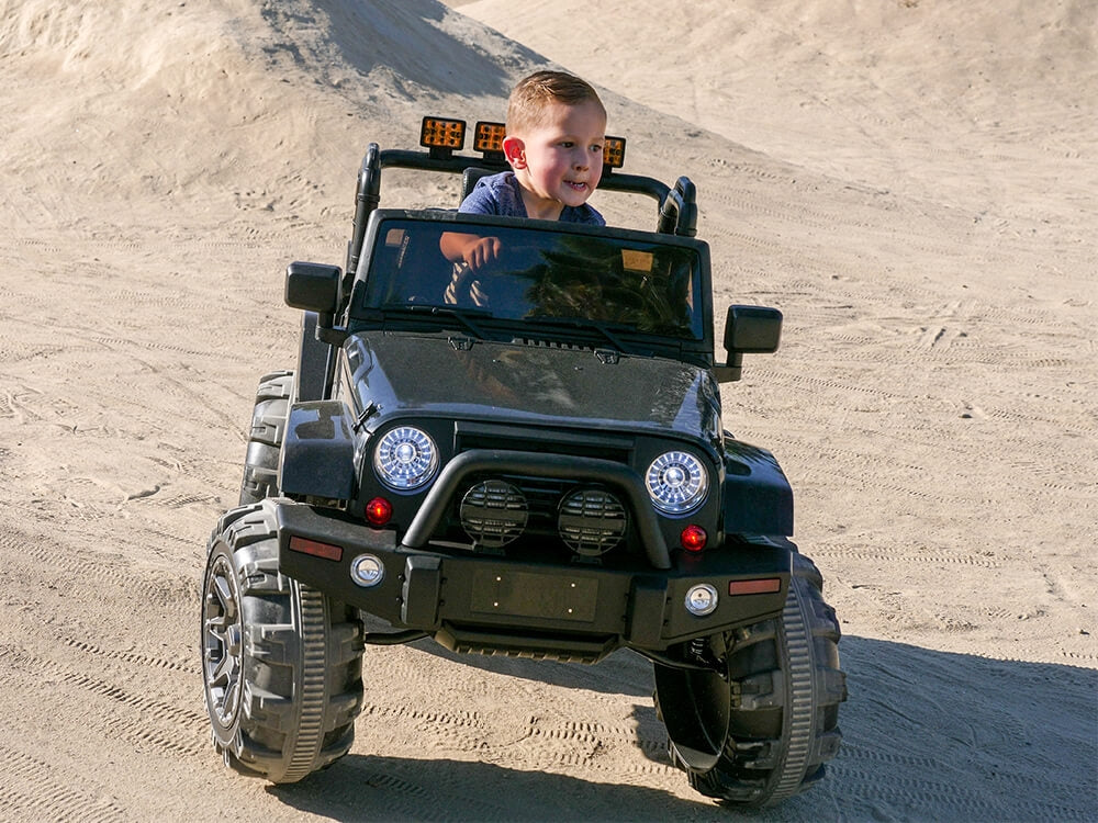 Kids 12V Battery Powered Ride On Truck with Big Wheels RC / Remote Control - Black