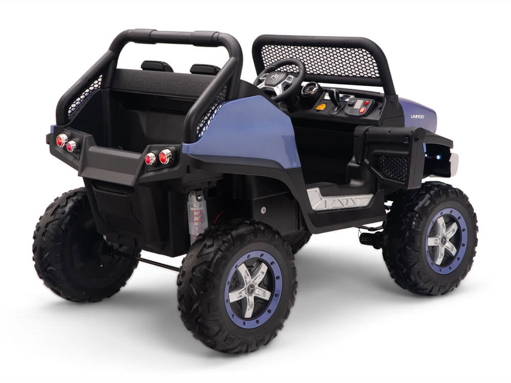 24V Mercedes Benz UNIMOG Kids Ride On UTV with Remote - Blue